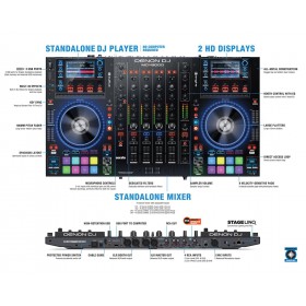 Denon DJ MCX8000 Standalone DJ Controller - uitleg van bediening en aansluitingen