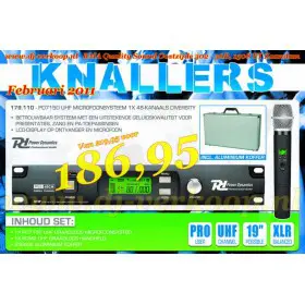 Niet meer leverbaar - Power Dynamics PD7150 - UHF microfoonsysteem 1x 48-kanaals diversity In Case 179.110 | € 123,93 | DJ-verkoop - Licht | Geluid | Zang | Effecten