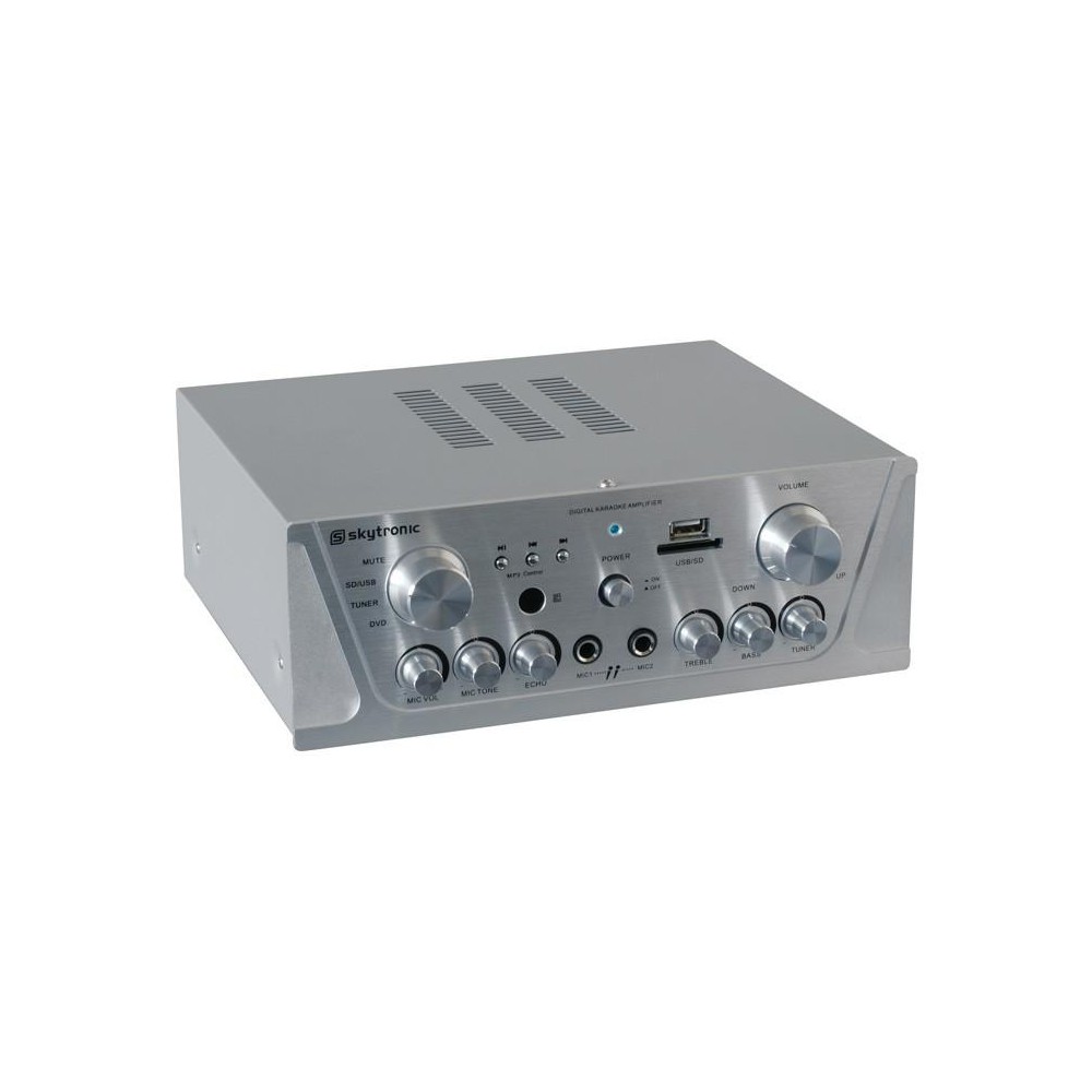 Decimale Aja liefde Skytronic Karaoke Amplifier FM/USB/SD/Rem Zilver goedkoop kopen?