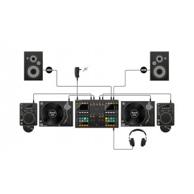 Native Instruments Traktor Kontrol S8 - Digitale DJ USB Midi Controller platen cd en speakers aansluiten zonder computer