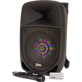 Party-8LED DRAAGBARE LUIDSPREKER 8 Inch - 300W MET USB, BLUETOOTH, FM en MICROFOON - Met microfoon en afstand bediening