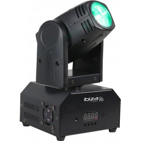 Ibiza Light LMH250-RC - mini moving head 10W 4-1 RGBW cee led dmx +IRC - Voorkant