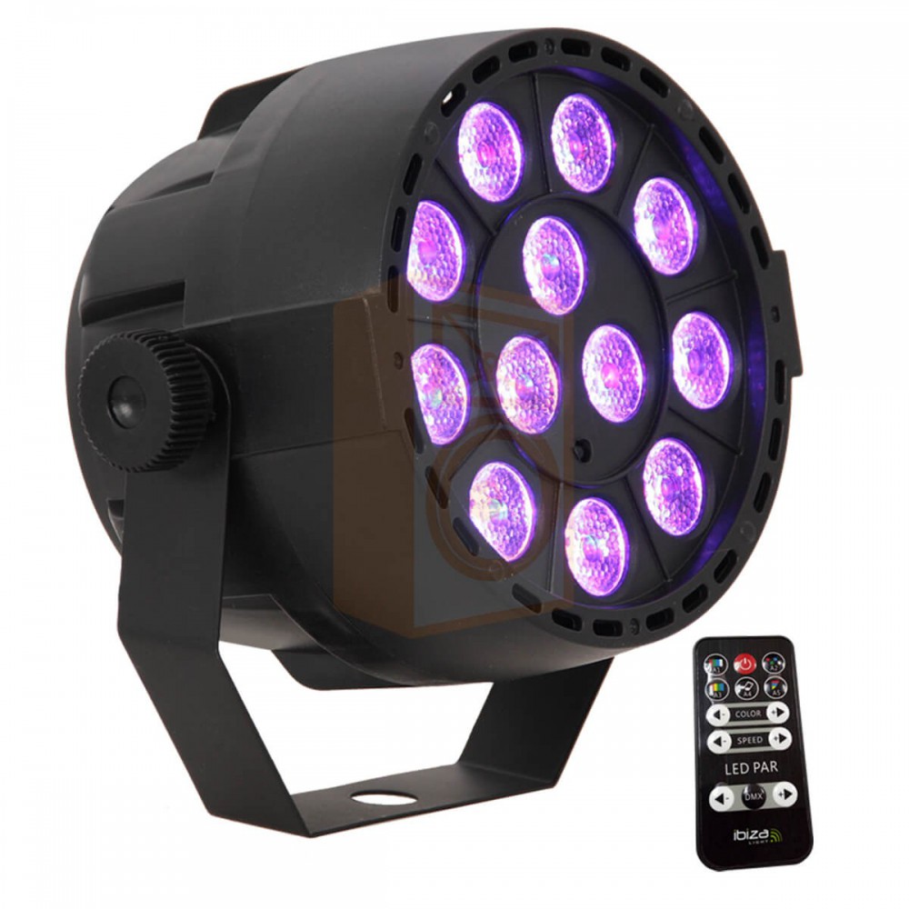 aantrekken Nauwgezet gespannen Ibiza Light PAR-MINI-RGB3 - 12x3W 3-in-1 RGB LED Par met Afstandsbediening  en DMX