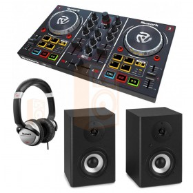 Numark Party Mix Set 7 DJ Controller met speakers en koptelefoon - overzicht