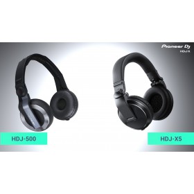 vergelijk hdj-500 met Pioneer HDJ-X5-K over-ear DJ-hoofdtelefoon