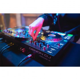 live achterkant Denon DJ Prime 2 - Tweedeks Smart DJ-console met 7-inch touchscreen