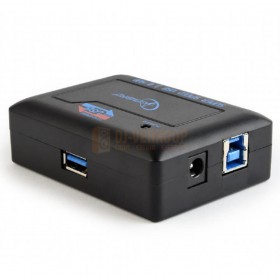 zijkant Gembird UHB-C344 - 4 poorts USB 3.0 hub