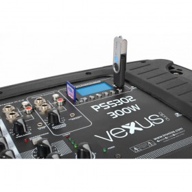 VONYX PSS302 Mobiele Geluidset 10" SD/USB/MP3/BT met Standaards - detail mixer