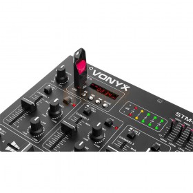 Vonyx STM2290 - 8-Kanaals Mixer Geluidseffecten USB/MP3/BT USB aansluiting