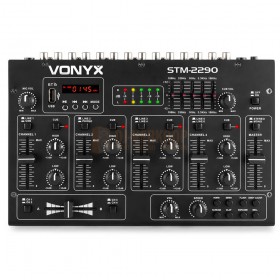 Vonyx STM2290 - 8-Kanaals Mixer Geluidseffecten USB/MP3/BT bovenkant