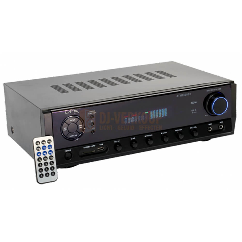Chemie laten vallen Stevig LTC ATM6500BT - HIFI karaoke versterker 2 x 50W met FM Tuner, Bluetooth &  karaoke