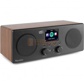Audizio Bari - WIFI Internet Stereo Radio met DAB+ hout schuine voorkant