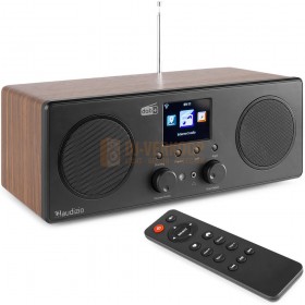 Audizio Bari - WIFI Internet Stereo Radio met DAB+ hout met afstandsbediening