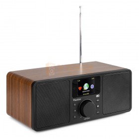 Audizio Rome - WIFI Internet Stereo DAB+ Radio hout schuine voorkant