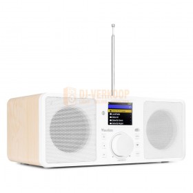 Audizio Rome - WIFI Internet Stereo DAB+ Radio wit schuine voorkant