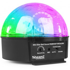 BeamZ Mini Star Ball - 6x3W RGBWAP LED's IR