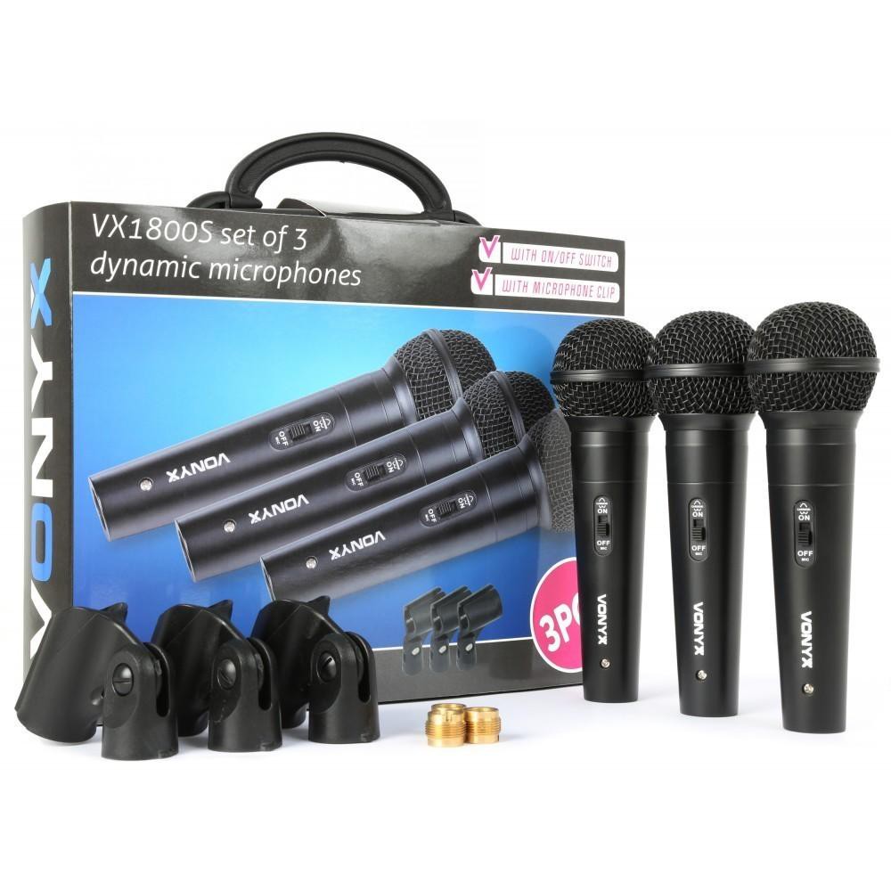 huurder Doe een poging Verlengen Vonyx VX1800S Dynamische Microfoon set 3 stuks goedkoop kopen?