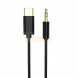 CablExpert CCA-CM3.5M-1.5M - USB type-C naar gebalanceerd 3.5 mm AUX cable, 1.5 m in het zwart