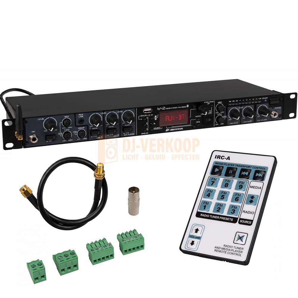 JB Systems B4.2 MediaMix - Compacte USB Mediaspeler / Mixer met Ingebouwde Bluetooth® Ontvanger