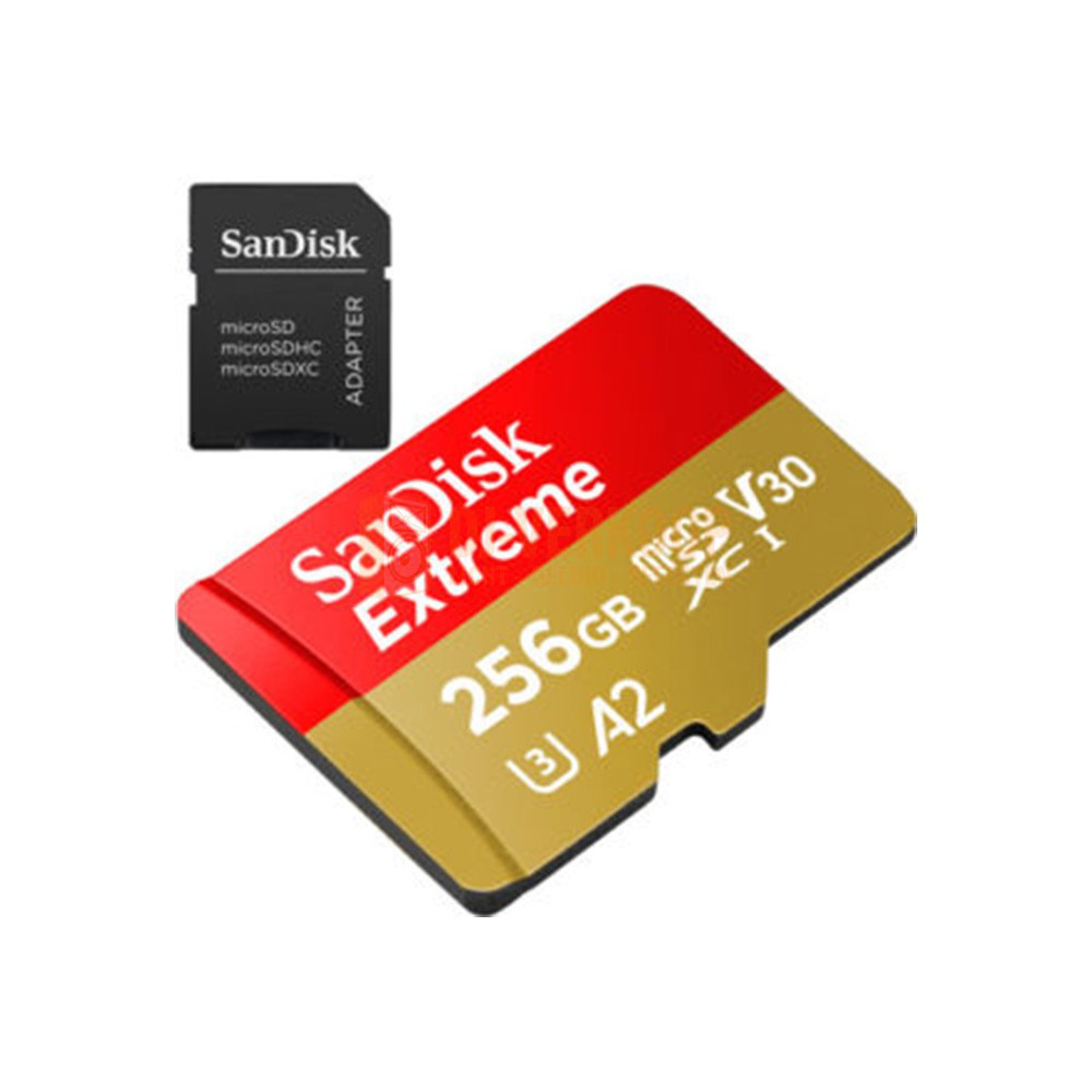 SanDisk micro SDXC Extreme U3 V30 A2 - Micro SD Geheugenkaarten incl. adapter, diverse groottes