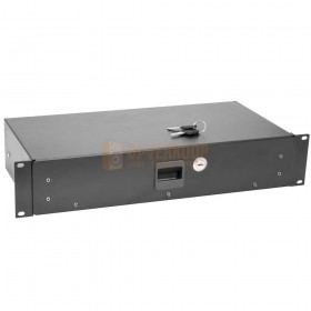 OMNITRONIC SN-2 Rackdrawer met Slot - 2U Afsluitbare Lade voor 19-inch Racks gesloten