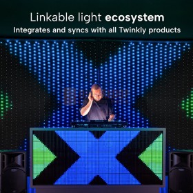 Twinkly Lightwall - Mobiele LED-gordijn met app-bediening en aluminium standaard dj booth combi