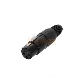 Adam Hall 4 STAR C XF3 BLK - 3-polige XLR Vrouwelijke Connector in het zwart