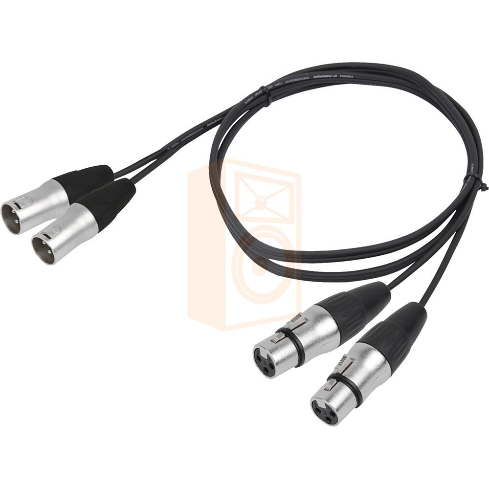 BST XLRM-XLRF 1.5X2 - Gebalanceerde Audiokabel 1,5 meter