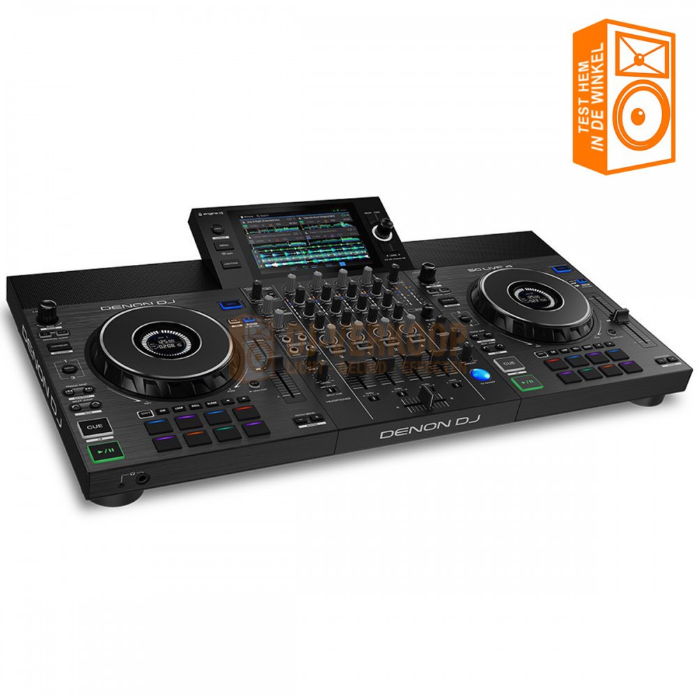 Actie! - Denon DJ SC Live 4 - 4-Deck Standalone DJ Controller met Speakers 7” touchscreen & Wi-Fi