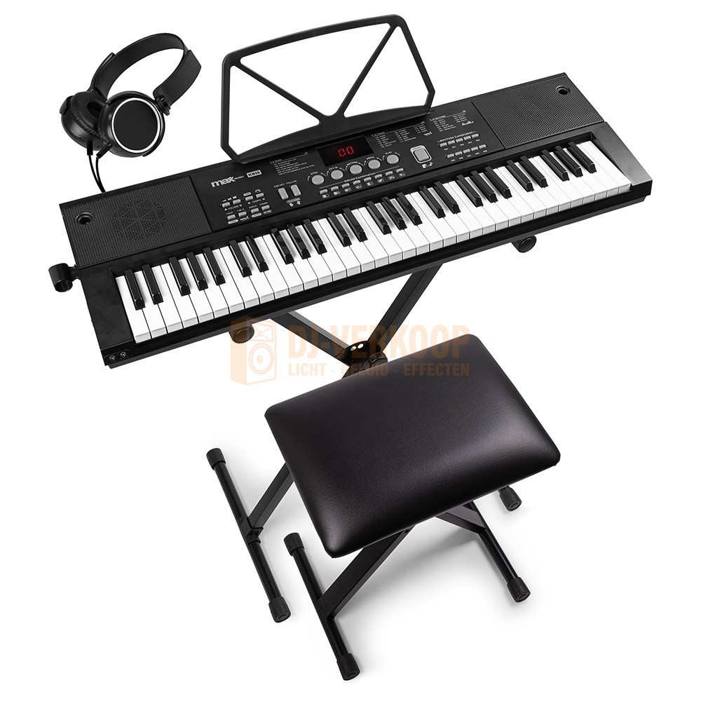 Max KB15SET Electronic Keyboard set - Complete keyboard set met accesoires voor beginners