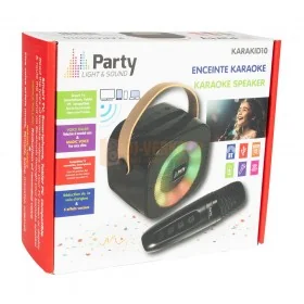 verpakking KARAKID10 Smart Karaoke Bluetooth Speaker met draadloze microfoon – Draagbare karaoke set voor kinderen DJ-verkoop - Licht | Geluid | Zang | Effecten