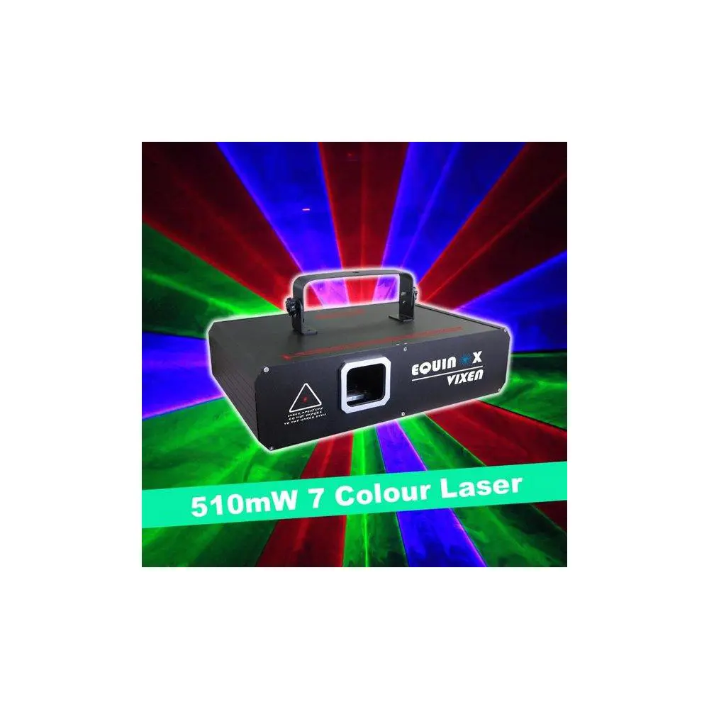 Niet meer leverbaar - Equinox Vixen Laser 510mw 7 kleuren animatie laser | € 505,79 | DJ-verkoop - Licht | Geluid | Zang | Effecten