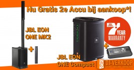 JBL Actie: Gratis Extra Batterij bij Aanschaf van JBL EON ONE Compact of JBL EON ONE MK2!